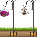Shepherds Hooks for Outdoor, 80 Inch 2 Pack Adjustable Bird Feeder Pole Heavy Duty Shepherd Hooks for Bird Feeder, Hanging Plant Baskets, Solar Lights, Lanterns, Wedding Decor