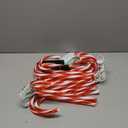 COOLWUFAN 12 Pack Christmas Candy Cane Pathway Markers, 22'' Candy Cane Christmas Decorations Pathway Lights Outdoor with 72 Warm Lights for Xmas Holiday Party Walkway Patio Garden Yard Lawn Decor