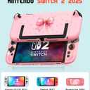 Dockable Case for Nintendo Switch 2 - Cute Kawaii Cartoon Design Soft TPU Grip Cover for Joy-Con PK MSNZS PC for Switch 2 Protective Case 2025 for Girls Boys Teens