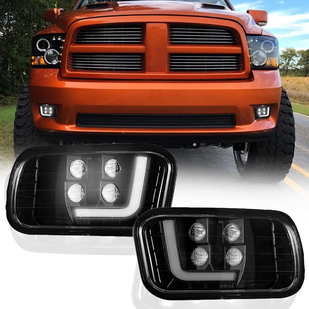 DRFG LED Fog light with Daytime Running Light for Dodge Ram 2009-2012 1500, 2010-2017 2500/3500 Driving Fog Lamps Assembly Pickup Truck