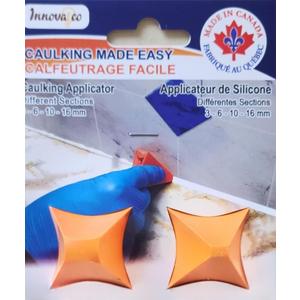 3 x Silicone Caulking Tool,Sealant Finishing Tool,Silicone applicator effective sealing tools for Kitchen,Bathroom,Joint,4 different sections 4.6.10.16mm developed and produced by Innovatco in Canada