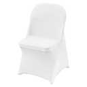VEVOR Stretch Spandex Folding Chair Covers, Universal Fitted Chair Cover, Removable Washable Protective Slipcovers, for Wedding, Holiday, Banquet, Party, Celebration, Dining (100PCS White)