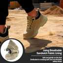 Steel Toe Shoes for Men Women Slip Resistant Lightweight Steel Toe Boots Puncture Proof Indestructible Comfortable Safety Steel Toe Shock Absorption Work Shoes 9.5 Women/8 Men