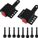 2 Pack Matte Black Heavy Duty Garage Door Locks, Inside Deadlock Security System, Slide Bolt Lock for Garage Door, Manual Latch Locks Universal Fit Most Garage Doors (2)