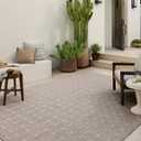 Loloi Amber Lewis Topanga Collection TOP-01 Natural/Bone 3'-11" x 5'-11" Indoor/Outdoor Accent Rug