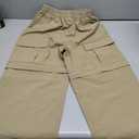 Kids Lightweight Convertible Zip-Off Cargo Pants for Girls and Boys Khaki 10Y