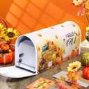 Dispowreath 4 Pcs Mailbox Covers Magnetic Standard Size 18 x 21 Inch Hello Spring Summer Autumn Winter Magnetic Mailbox Covers Wraps for Holiday Christmas Garden Yard Home(Romantic Style)