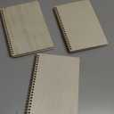 3pcs Wooden Notebook, 
Wood Cover Jounal Notebook 40 Sheets Sketchbook 8.5 x 5.8 In Unlined Spiral Notebook for Crafting Project,Small Scrapbook