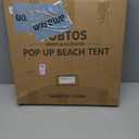 TOBTOS UPF 50+ Pop Up Beach Tent, Easy Set Up Beach Umbrella, Sun Shelter for 2-3 People UV Protection Portable Sunshade, Baby Canopy Cabana, Lightweight with Carry Bag, 63"L x 49.6"W x 50"H