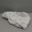 72 Inches Christmas Tree Skirt for Xmas Tree Holiday Party Decorations White Plush Silver Sequin Snowflake, Silver