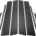 8 Pcs Front Rear Left Right Car Door Pillar Window Trim for Toyota Camry 2018-2023 Plastic Carbon Fiber