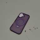 Compatible with iPhone 17 Case with Magnetic Ring Stand, Military Drop Protection, Anti-Scratch/Anti-Fingerprint Translucent Matte iPhone Case for iPhone 17 (Purple)