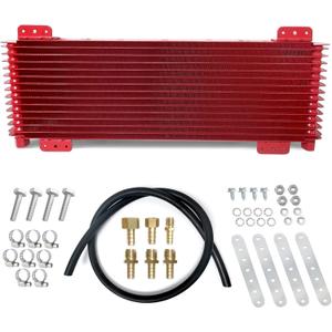 Low Pressure Drop Trans Cooler 40K Transmission Oil Cooler Kit 47391 Compatible with Heavy Duty 40,000 GVW Max including Mounting Hardware, Towing Applications and Advanced Cooling Protection LPD47391