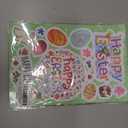 3 x Easter Window Clings Happy Easter Bunny Rabbit Egg Stickers for Glass Windows Kids Decals Spring Decor for Home Office School, 9 Sheets