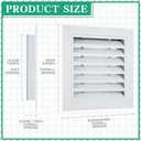 Gisafai 2 Pcs 10" x 10" Gable Vent Aluminum Alloy Wall Vents Shed Attic Vent with Screen Return Air Grill with Screws, for Ventilation Exterior Doors Wall House (White)