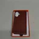 SHIELDON Case for iPhone 16 5G, Genuine Leather Foldable Wallet Magnetic Cover Kickstand RFID Blocking Credit Card Holder Shockproof Phone Case Compatible with iPhone 16 6.1" 2024 - Retro Coffee