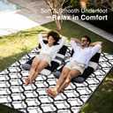 OLANLY Reversible Outdoor Rug 8x10 ft Clearance, Waterproof Outdoor Plastic Straw Rug with Interlacing Pattern, RV Mat for Patio, Camping, Balcony, Deck, Backyard, Black & White