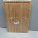 Bamboo Wood Cutting Board for Kitchen, 1" Thick Butcher Block, Cheese Charcuterie Board, with Side Handles and Juice Grooves, 16x11"