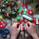 Yookeer 150 Pcs Christmas Mini Resin Snowflakes for Crafts Small Pastel Resin Snowflakes Snow Shaped Christmas Ornaments for DIY Crafts Xmas Tree Home Decor, 3 Sizes(White, Blue, Light Green)