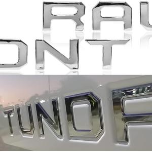 Tailgate Insert Letters Compatible with 2022 2023 2024 Version 3D Raised Emblem Decals with Strong Adhesive (Silver)