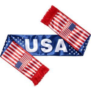 2 x Scarf For World Cup 2026HD PrintingDruableSkin Friendly USA Soccer Scarf For 4th of July Accessories