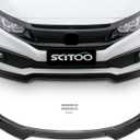 SCITOO 3PCS Black PP Front Bumper Body Kit Spoiler Chin Spoiler Front Bumper Lip Fit for 2016-2020 for Honda Civic