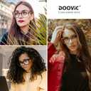DOOViC 3 Pack Oversized Reading Glasses for Women Blue Light Blocking Square Stylish Computer Readers