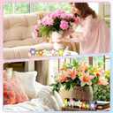 Yousoontic Spring Decorations Daisy Flower Table Centerpieces, Light up 3D Wooden Floral Sign with LED Lights, Colorful Farmhouse Spring Decor for Home Mantel Desk Office Party