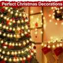 2 x TURNMEON [ Timer 19.7 Ft 50 LED Snowflake Lights Decor, Battery Operated Fairy String Christmas Tree Lights Decorations Outdoor Indoor Xmas Party Home Bedroom Wedding Holiday Garden Decor(Warm White)