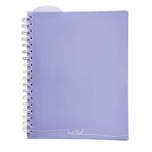 Carolina Pad | Noted Premium Ideal Notebook | Periwinkle | 100 Sheets | 9.5" x 7.375" | Features Durable Poly Covers, Premium Executive Ruled Pages, Pockets, Monthly Reminder Pages | Twin Wire Bound