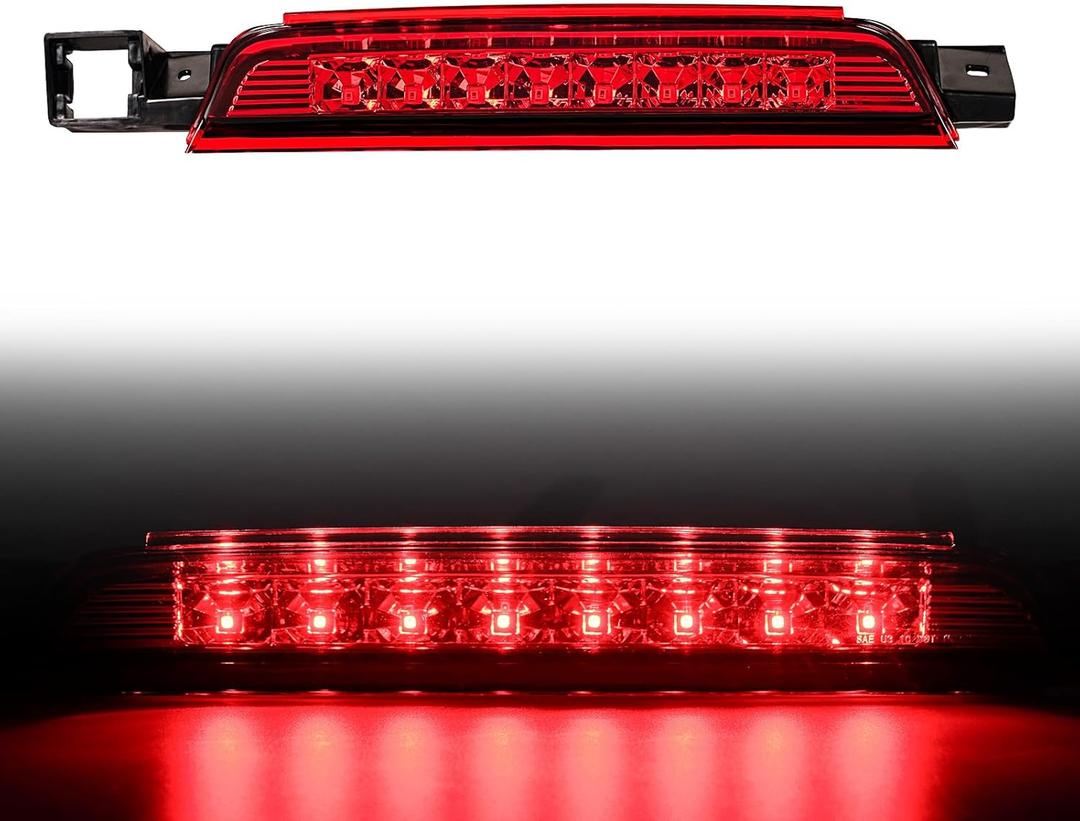 LED 3rd Brake Light, High Mount Stop Light,Third Brake Light Assembly Cargo Lamp Compatible with 2010-2017 Chevy Equinox/GMC Terrain High Mount Rear Brake Lights Assembly, Red