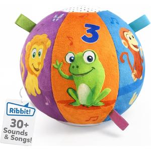 Move2Play, Hilariously Interactive Baby Ball with Music & Sound Effects | First Birthday Gift | Toddler Toy for Boys & Girls | Age 6, 9, 12, 18+ Month | 1, 2+ Year's Old (Baby Ball)