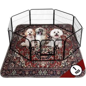 PUPIBOO Washable Pee Pads for Dogs and Cats - Super Absorbent Reusable Puppy Training Pads - 100% Waterproof, Leak-Proof & Non-Slip Whelping Pads for Pet Housebreaking (72 x 72 Inch (Pack of 1), Red Medallion)