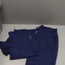 Nautica Women's Scrub Set, 9-Pocket Breathable & Stretchy Pants & Tops (Medium, Navy)
