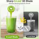 KOIOS Blender for Smoothies,Personal Blender for Shakes and Smoothies with 3 * 22oz To-Go Cups,22000 RPM Smoothie Maker,Detachable 6-leaf Blade Portable Blenders for kitchen,Black