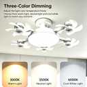 Socket Fan Light with Remote, Ceiling Fan with Lights E26/B22 Screw, | 1200 Lumens, 3 Color Temperatures LED, 3 Speed, Easy to Install ,Replacement for Bedroom, Kitchen, Living Room