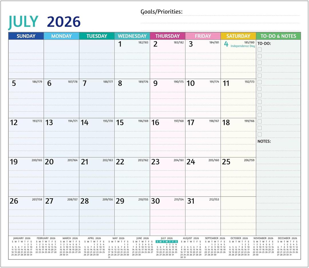 2026-2027 Magnetic Calendar for Refrigerator - 18 Monthly Calendar, Runs Now to Jun 2027, 13 x 11.3 In, Magnetic Fridge Calendar 2026 with Strong Magnets, Thick Paper, Ample Writing Space