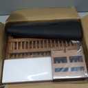 Greenual Teak Dish Drying Rack with Utensil Holder, 3 Tier Collapsible Dish Rack, Wooden Dish Racks for Kitchen Counter, Large Folding Drying Holder with Absorbent Dish Drying Mat