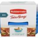 Rubbermaid 8 Containers 5.2 Cup 2 Pack, Red and Blue