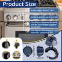 Stove Knob Safety Covers - Child Oven Safety Knobs Guard Covers 5pcs Non-Universal Large Gas Stove Knob Cooker Protective Upgraded Double Buckle for Kids Baby Pets (Black, 8.98x5.43cm)