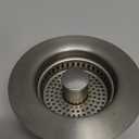 Kitchen Sink Drain Strainer 3 in 1, 304 Stainless Steel Pop Up Sink Stopper, Anti-Clogging Sink Drain Strainer for US Standard Kitchen Drain (SUS304 Brushed)