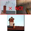 Cone Top Chimney Cap, RoundChimney Cover Cap Outside Roof Fireplace Screen Cover Exterior Stove Pipe Topper (Black, 6in-1)