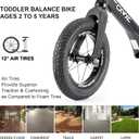 CXWXC 12" Toddler Balance Bike - Ages 24 Months to 5 Years - Kids Push Balance Bike with Footrest, No Pedal Training Bicycle - Birthday Gifts for Girls & Boys