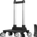 Backpack Trolley, Wheeled Folding Luggage Travel Cart Aluminum -Roller Carrier for Backpack/Schoolbag/Boxes(5 Wheels Detachable)