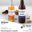 Avery Printable Blank Rectangle Labels, 3.5" x 4.75", White, 32 Customizable Labels