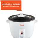 IMUSA USA GAU-00013 Electric Nonstick Rice Cooker 8-Cup (Uncooked) 16-Cup (Cooked), White