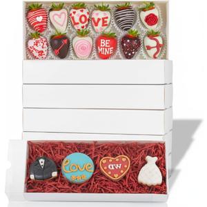 RomanticBaking 20Pack 12x4.8x2Inch Easter Day Clear Cookie Boxes Chocolate Covered Strawberry Boxes Bakery Packaging for 12 Truffle Cakesickle Gift Mother's Day Christmas Valentine's