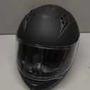 GLX GX11 Compact Motorcycle Helmet - Matte Black, Large - Full Face w/ Tinted Visor, DOT Approved