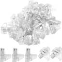 Biaungdo Clear Shelf Support Pegs, 30 Pcs 6mm Plastic Shelf Pins Small Cabinet Shelf Pegs Shelf Holder Pins Bracket Replacement Pegs Cabinet Shelf Clips for Kitchen Furniture Book Shelves Cupboard