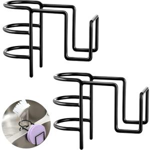 Blulu 2 Pieces Sink Dish Wand Brush Holder Kitchen Sink Caddy Organizer Sponge Storage Dish Scrubber Holder Kitchen Portable Storage Accessories for Home